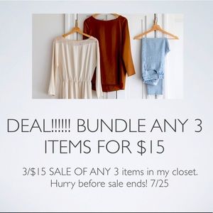 3/$15 bundle deal